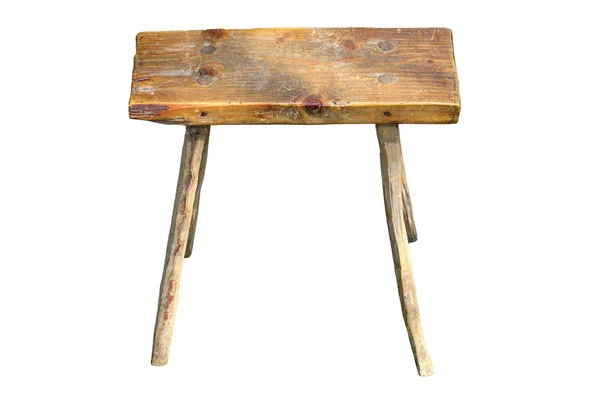 Isolated old handmade seat — Stock Photo, Image