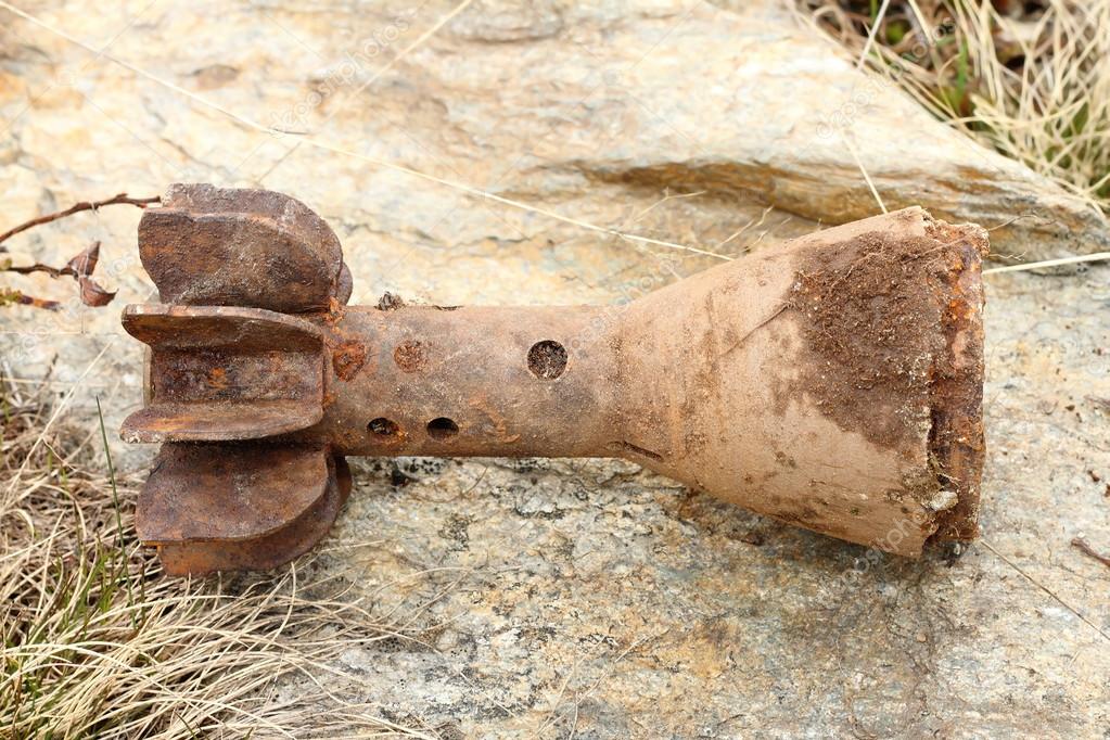 Bomb shell case from second world war — Stock Photo © taviphoto #118359874