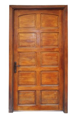 çerçeve ile izole ahşap kapı