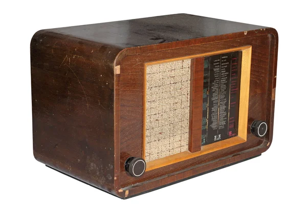 Very old isolated radio — Stock Photo, Image