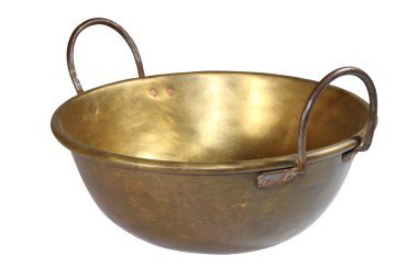 eski pirinç konteyner üzerinde beyaz