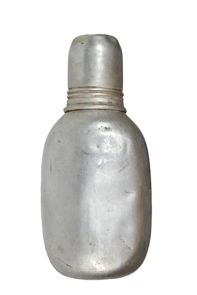 Old aluminium flask — Stock Photo, Image