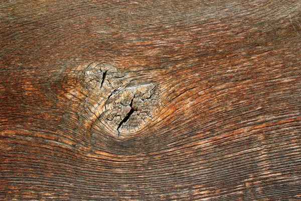 Noeud sur vieille planche de bois de chêne — Photo