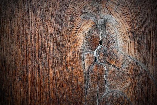 Knot on ancient oak plank — Stock Photo, Image