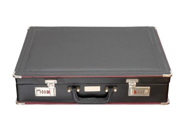 izole siyah evrak çantası