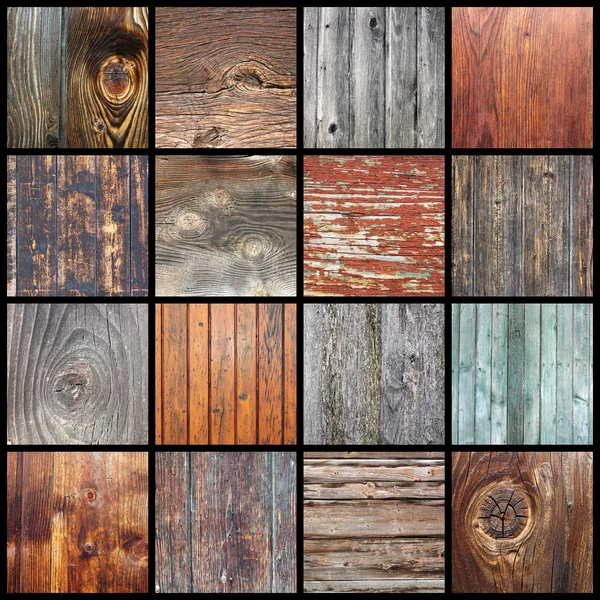 Samling av trä texturer för din design — Stockfoto