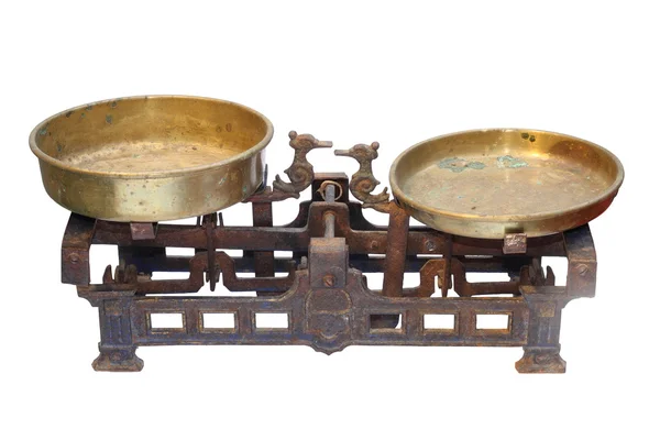 Old metallic weighing scale — Stock Photo, Image