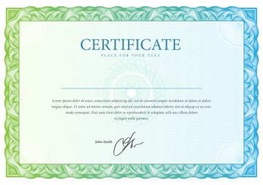 Sertifika ve diploma şablon. Vektör