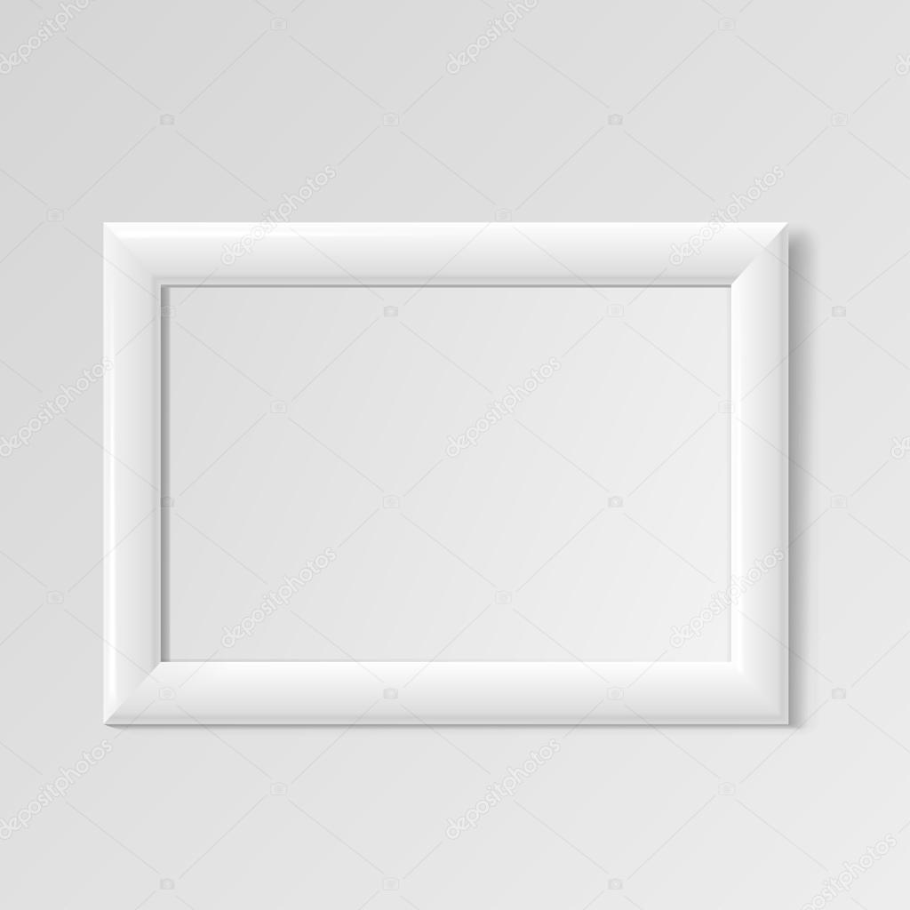 Realistic White Horizontal Frame For Paintings Stock Vector Realistic White Horizontal Frame For Paintings Stock Vector