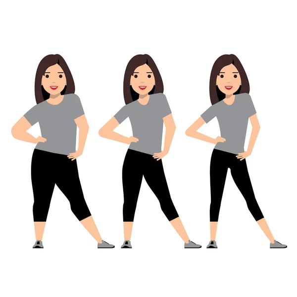 aşamaları kilo kaybı önce ve sonra. 