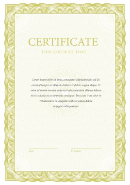 Sertifika ve diploma şablon. Vektör