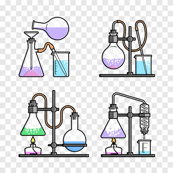 Icono de cristalería química — Vector de stock