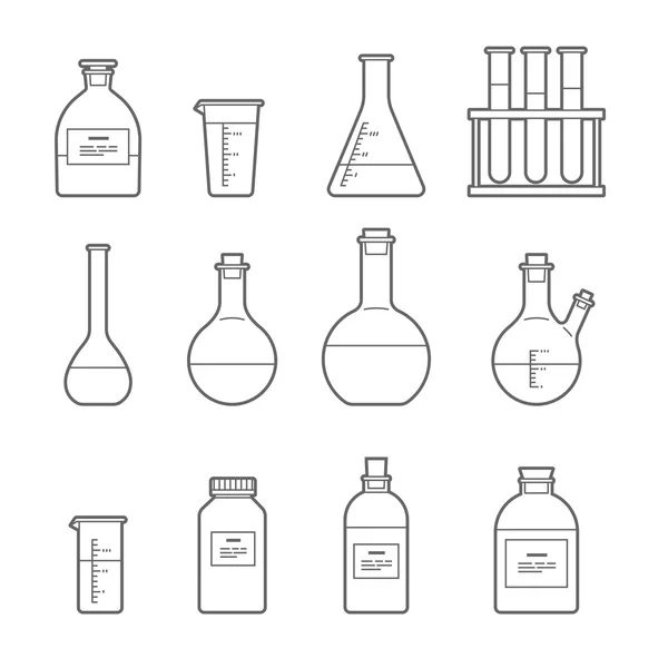 Ícone de vidro químico —  Vetores de Stock