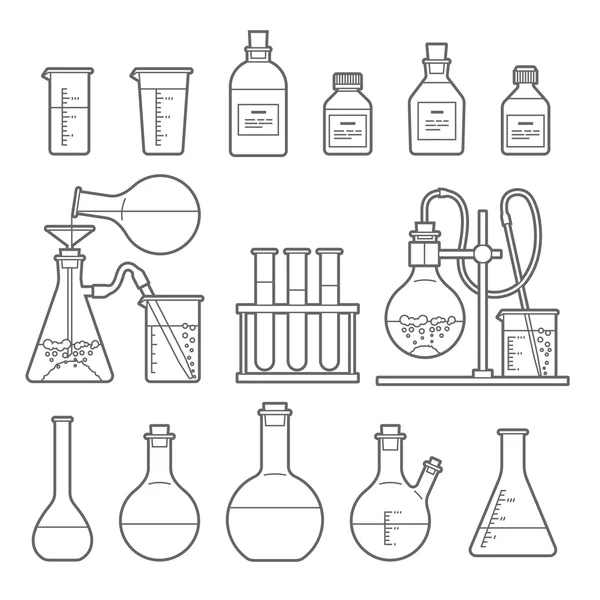 Icono de cristalería química — Archivo Imágenes Vectoriales