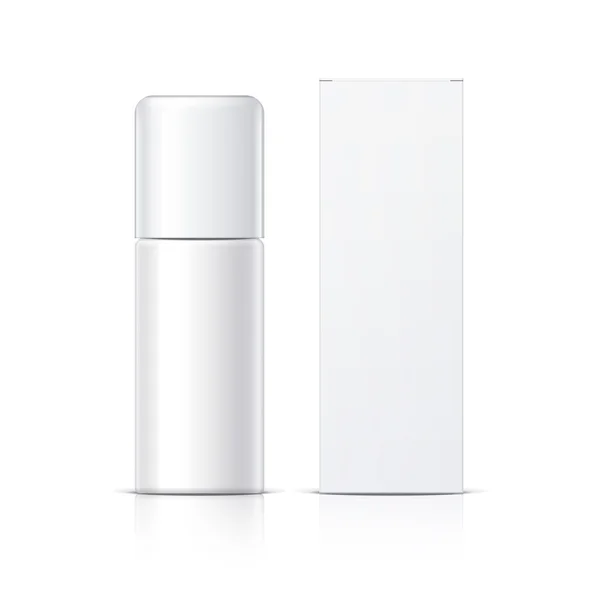 Realistische weiße Kosmetikflasche Spray — Stockvektor