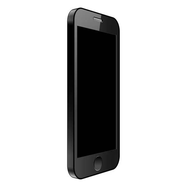 Realistiska smartphone. Svart modern telefon — Stock vektor