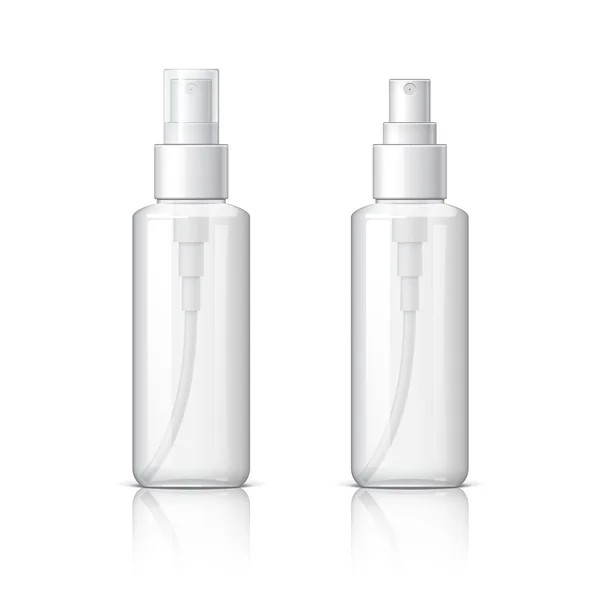 Cosmetische glazen fles kan sproeien container. — Stockvector