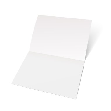 Bir parça kağıt ikiye katlanmış. 