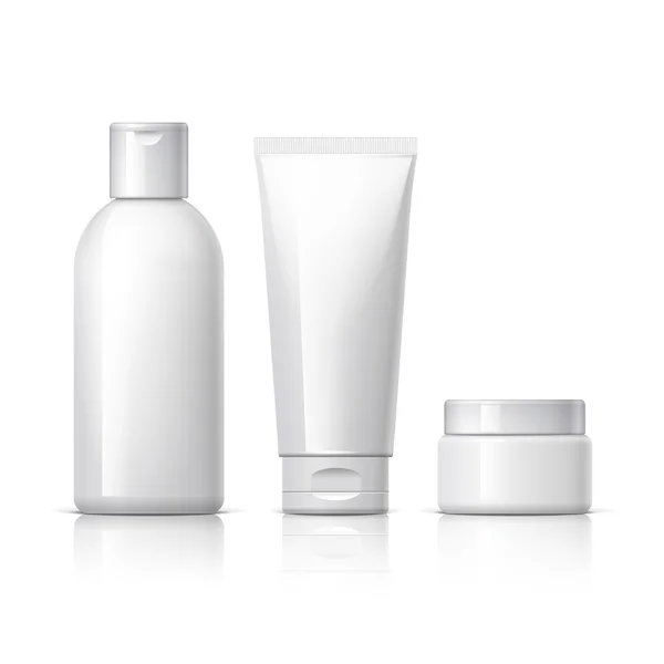 Realistische cosmetische fles kan sproeien container. — Stockvector