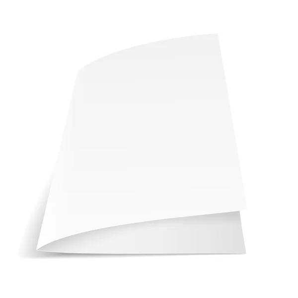 List papíru složit na polovinu. — Stockový vektor