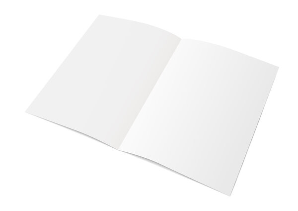 Sheet of paper folded in half. 