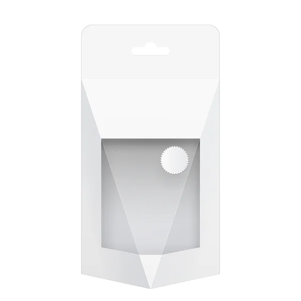 Caja blanca del paquete. Para juguetes, dispositivo electrónico — Vector de stock
