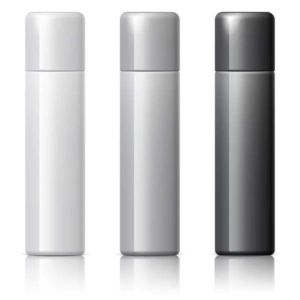 Realistische weiße Kosmetikflasche Spray — Stockvektor