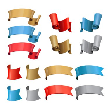 Tasarım öğelerinin vektör şeritler ayarla