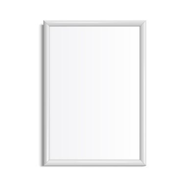 Resimler için gerçekçi beyaz yatay çerçeve