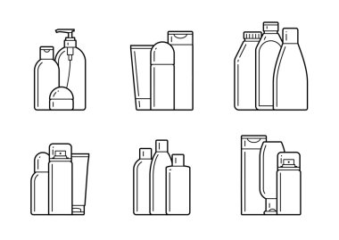 Kozmetik. Düz simgeler