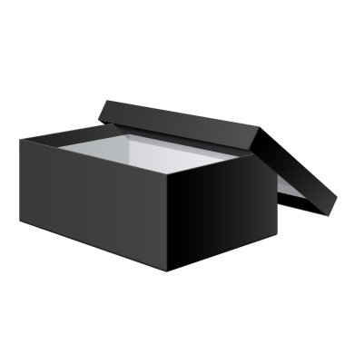 Siyah paket kutuyu açtın kaldırıldı kapaklı