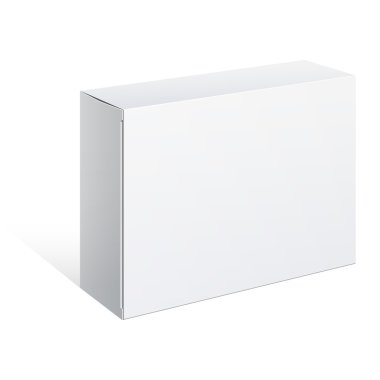 Beyaz paket kutu. Yazılım, elektronik cihaz