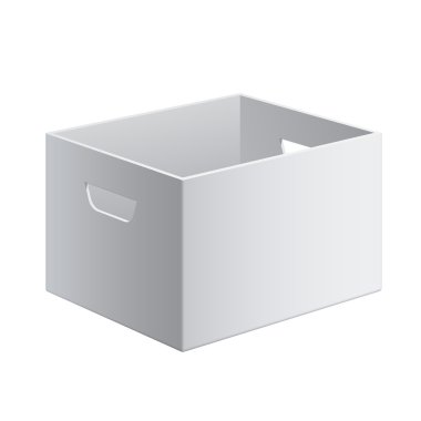 Gerçekçi karton kutu şeyler, kağıtları taşıyan için paket