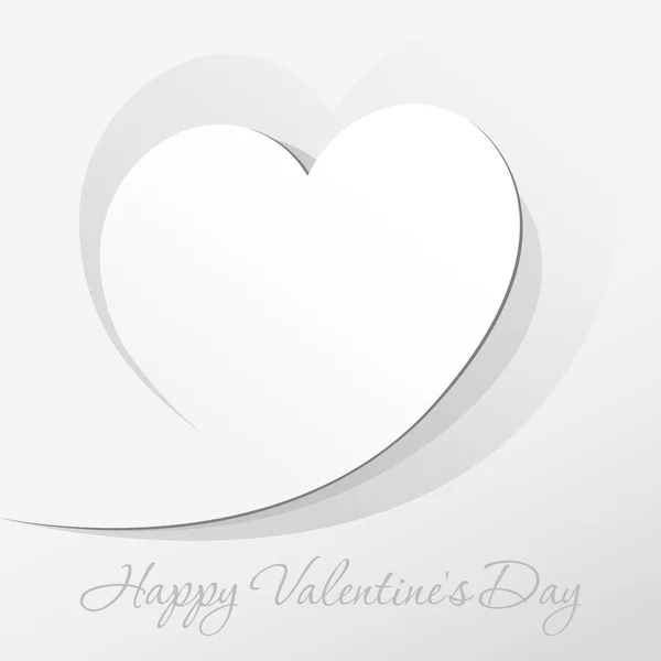 Реалистичное сердце, вырезанное из бумаги. День святого Валентина или векторный фон свадьбы — стоковый вектор