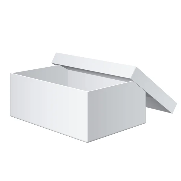 Caja del paquete abierto con la cubierta quitada — Vector de stock