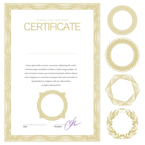 Certificate. Template diplomas — 스톡 벡터