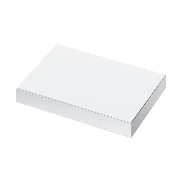 Realistische witte pakket Box. — Stockvector