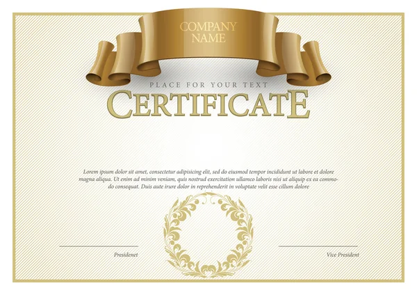 Modern Certificate Template — Stock Vector