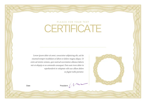 Moderne certificaatsjabloon — Stockvector