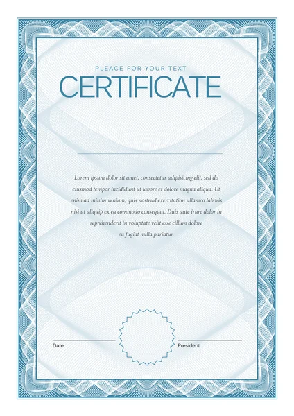 Modèle de certificat moderne — Image vectorielle