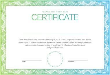 Sertifika. Ödülü arka plan.