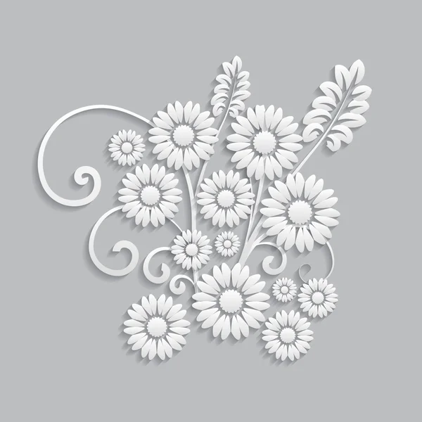 Fleurs et éléments floraux — Image vectorielle