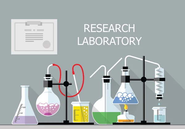 Laboratório de Investigação Química . —  Vetores de Stock