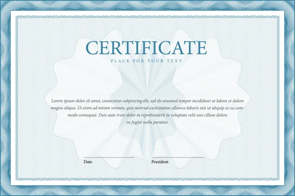 Certificaat. Award achtergrond. — Stockvector