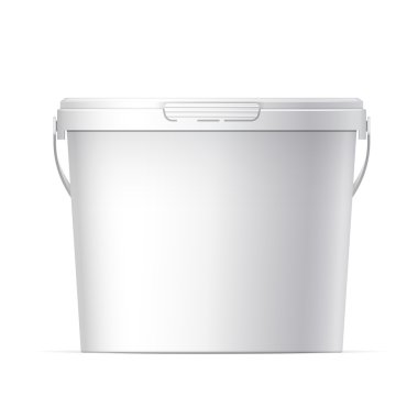 Beyaz plastik kova
