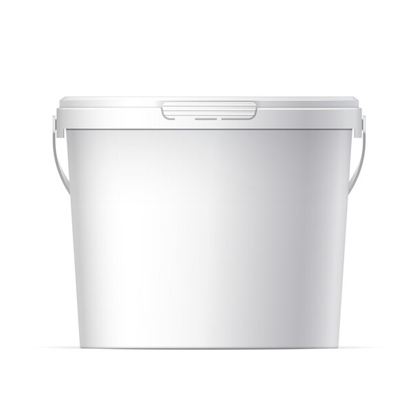 White plastic bucket