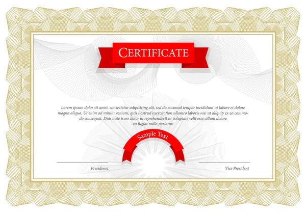 Certificat d'attribution antécédents — Image vectorielle