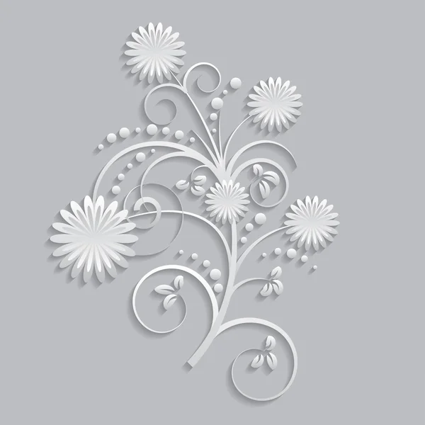 Papier bloemen elementen — Stockvector