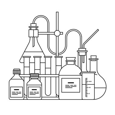 Kimya cam ürünleri simgesi.