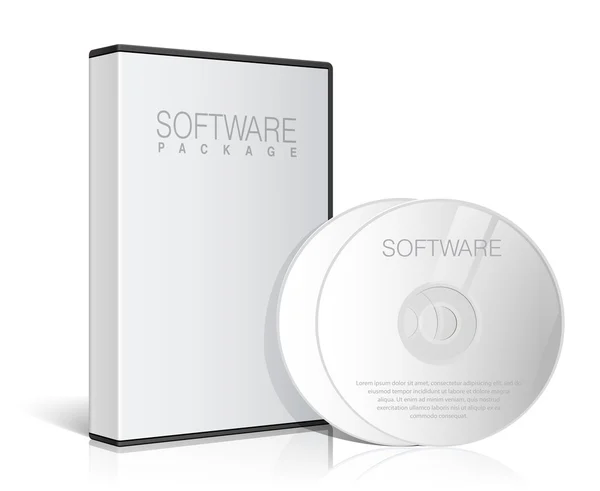 Dvd または cd ディスクのための現実的なケース — ストックベクタ
